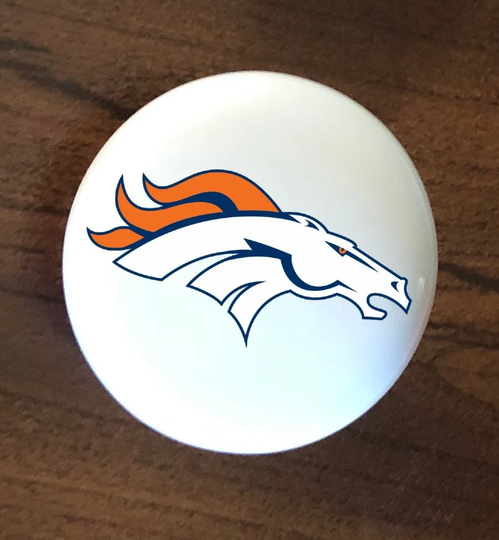 Denver Broncos Home Decor Ceramic Knob Kitchen Cabinet Door Or Drawer Pull White