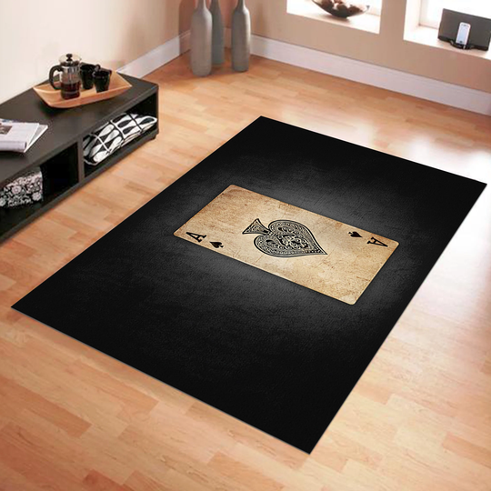 Playing Card Rug, Cards Casino Party Rug, Poker Game, Playing Cards, Symbols, Area Player Room Design Rug, Game Decor Gift
