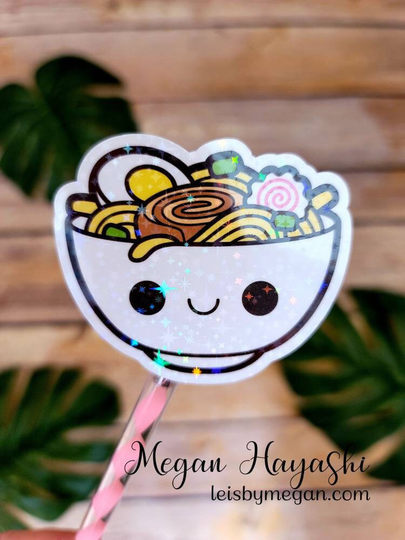 Cute Ramen Sticker, Cute Saimin Sticker