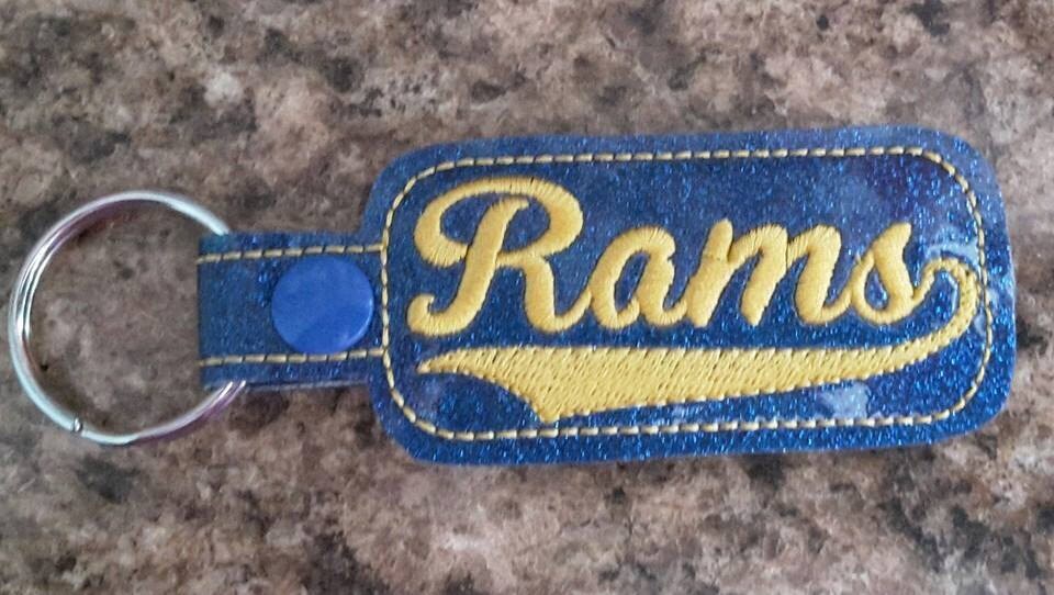 Ram Vinyl Key Chain Or Pull Tab, Zipper Pull. School Mascot, School Spirit