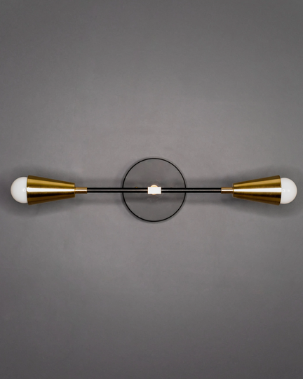 In Stock - Ships On The Same Day Rame Modern 2 Cone Light Vanity Mid Century Industrial Sconce