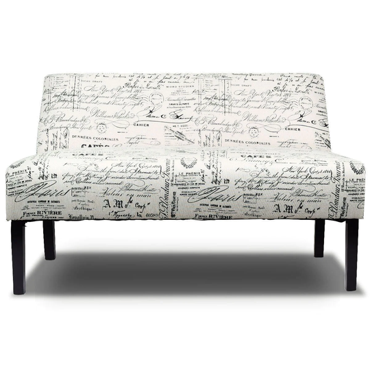 WELLFOR CY Loveseat Sofa Modern Polyester/Blend Loveseat in White | HW-HWY2-65965HS