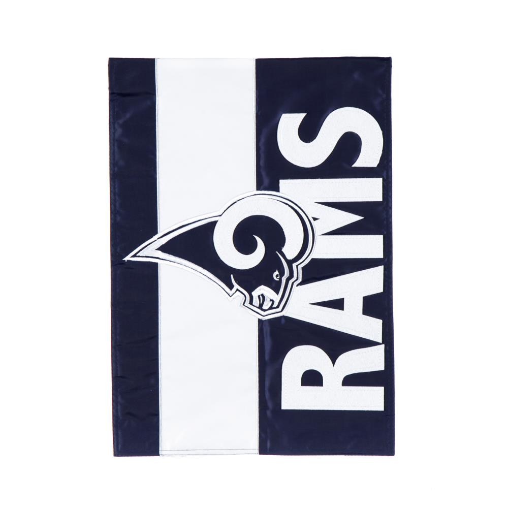 Team Sports America 1-ft W x 1.5-ft H Embroidered Los Angeles Rams Garden Flag in Blue | 16SF3828