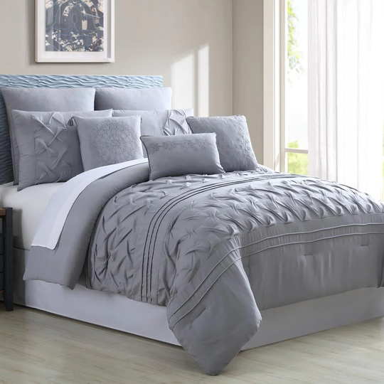 Amrapur Overseas Rowan comforter set Multi Abstract Reversible Queen Comforter (Blend with Polyester Fill) | 38EBJQCF-ROW-QN