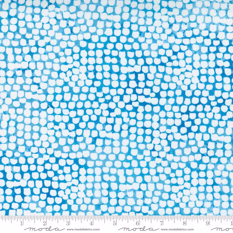 starflower Christmas - Ice Castle Blender Dot in Blue White Cotton Quilt Fabric 8485-14 Create Joy Project Moda Fabrics | W8041