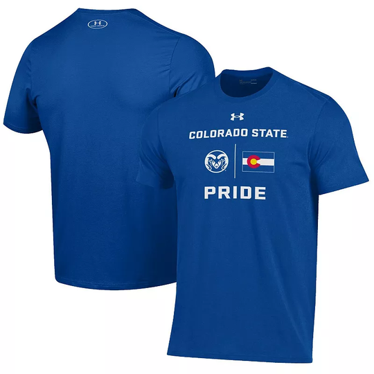 Men's Under Armour Royal Colorado State Rams Pride T-Shirt, Size: XL, Blue