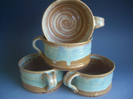 Hand Thrown Handmade Stoneware Pottery Chili/Soup Bowls Set Of 4 | Csb-2