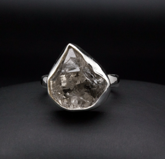 sterling Silver Herkimer Diamond Ring Size 7