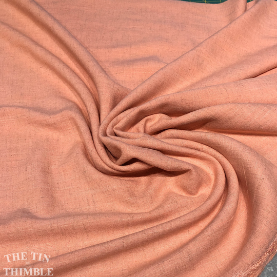 Rayon/Linen Blend Yardage in Peach - Speckled Rayon By Yard