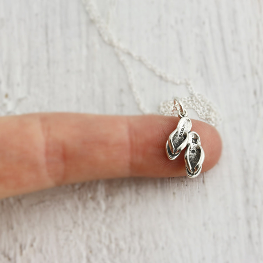 Womens Summer Jewelry Necklace, Beach Women, Gift For Ocean Lover Gift, Flip Flop