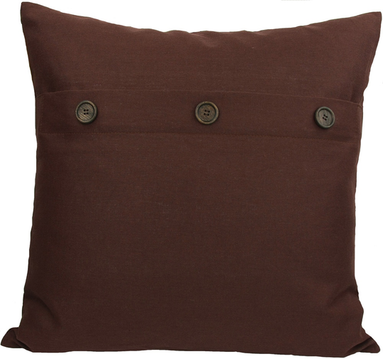 MANOR LUXE But 20-in x 20-in Chocolate Cotton Blend Indoor Decorative Pillow in Gray | ML130042020CHOCOLATE