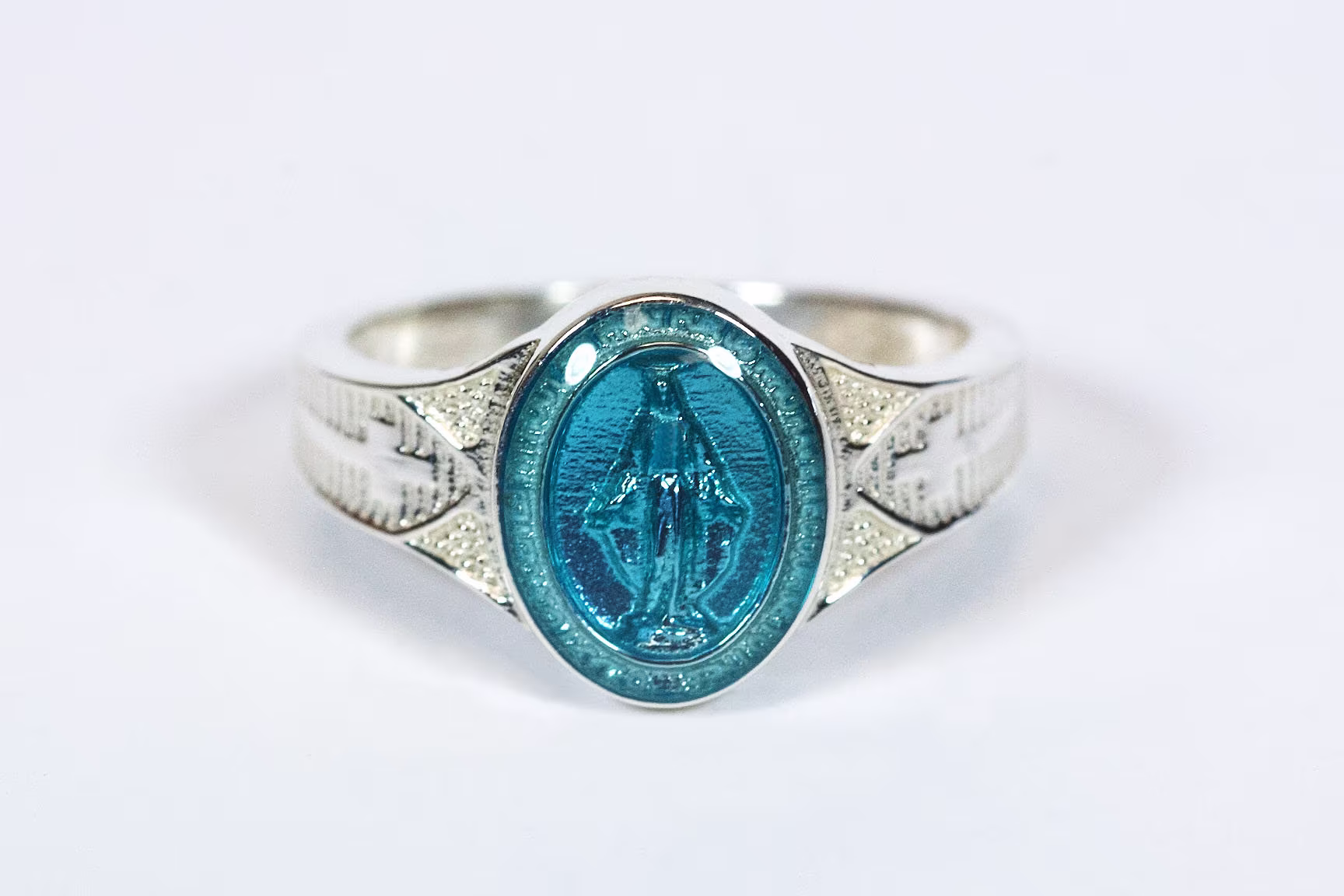 Miraculous Ring With Blue Epoxy