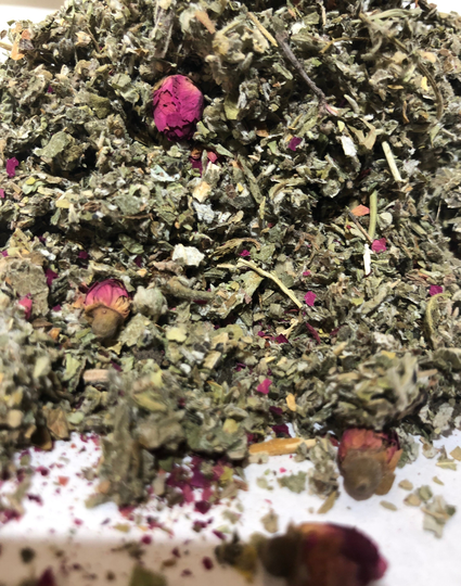 No.60 Herbal Blend Mix - Rose Raspberry Damiana Mullein Marshmallow Leaf Get High Quality Organic 100% Natural Botanical
