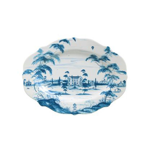 Juliska Country Estate Delft Blue 18.5" Serving Platter Main House 18.5"L, 13.5"W, 1.5"H
