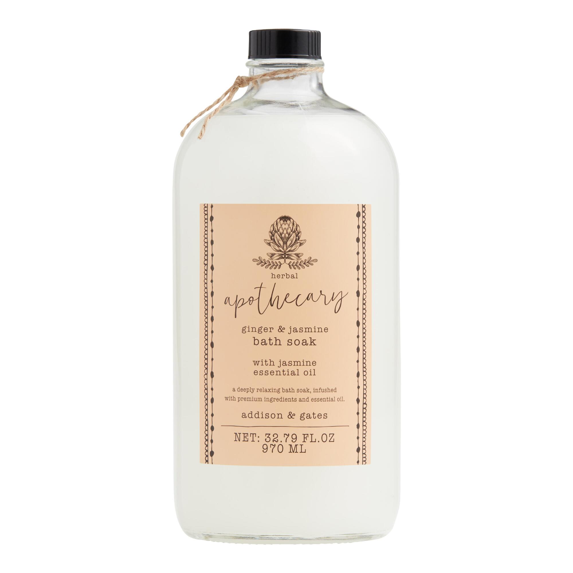 Home Apothecary Ginger & Jasmine Bath Soak: Orange - Glass by World Market