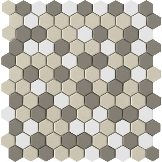 Emser Source 4-Pack Light Blend 11-in x 11-in Matte Porcelain Honeycomb Stone Look Floor and Wall Tile | W71SOURLT1111MH1