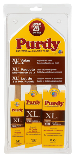 Purdy 3-Pack Xl Multiple Sizes Angle General Purpose Brush Nylon- Polyester Blend Paint Brush | 140853100