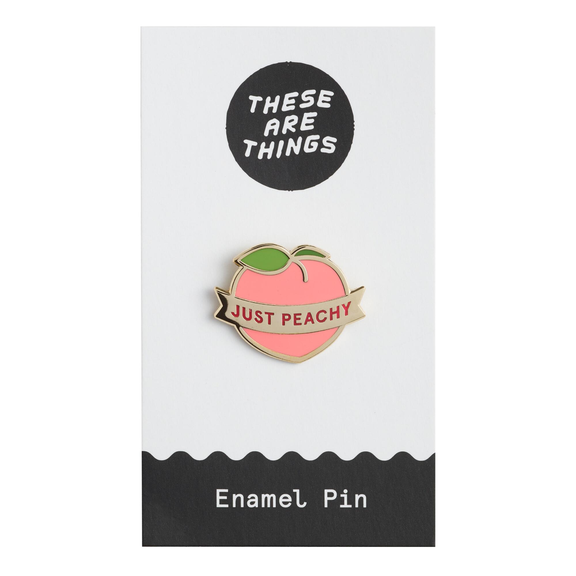 Just Peachy Enamel Pin by World Market