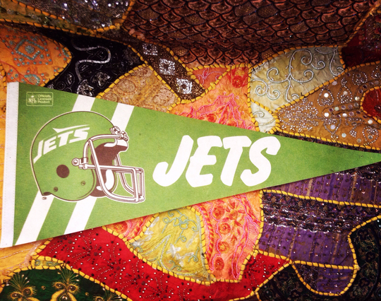 Vintage New York Jets Pennant Football Full Size