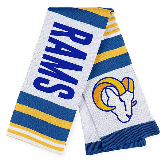 Women's WEAR by Erin Andrews Los Angeles Rams Jacquard Striped Scarf, Multicolor