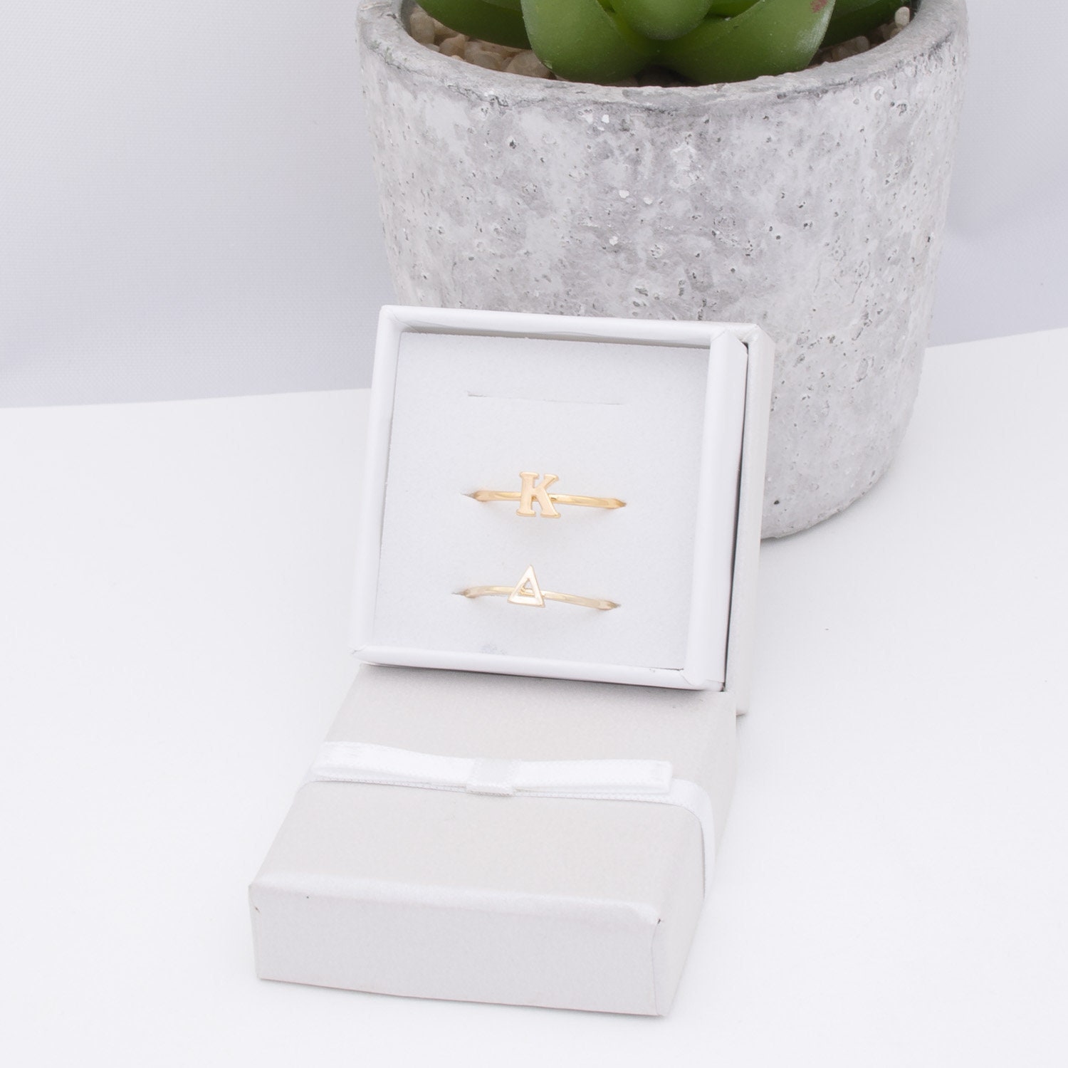 Kappa Delta Stack Rings, Sorority Gift, Kd Greek Letter Kaydee Rings