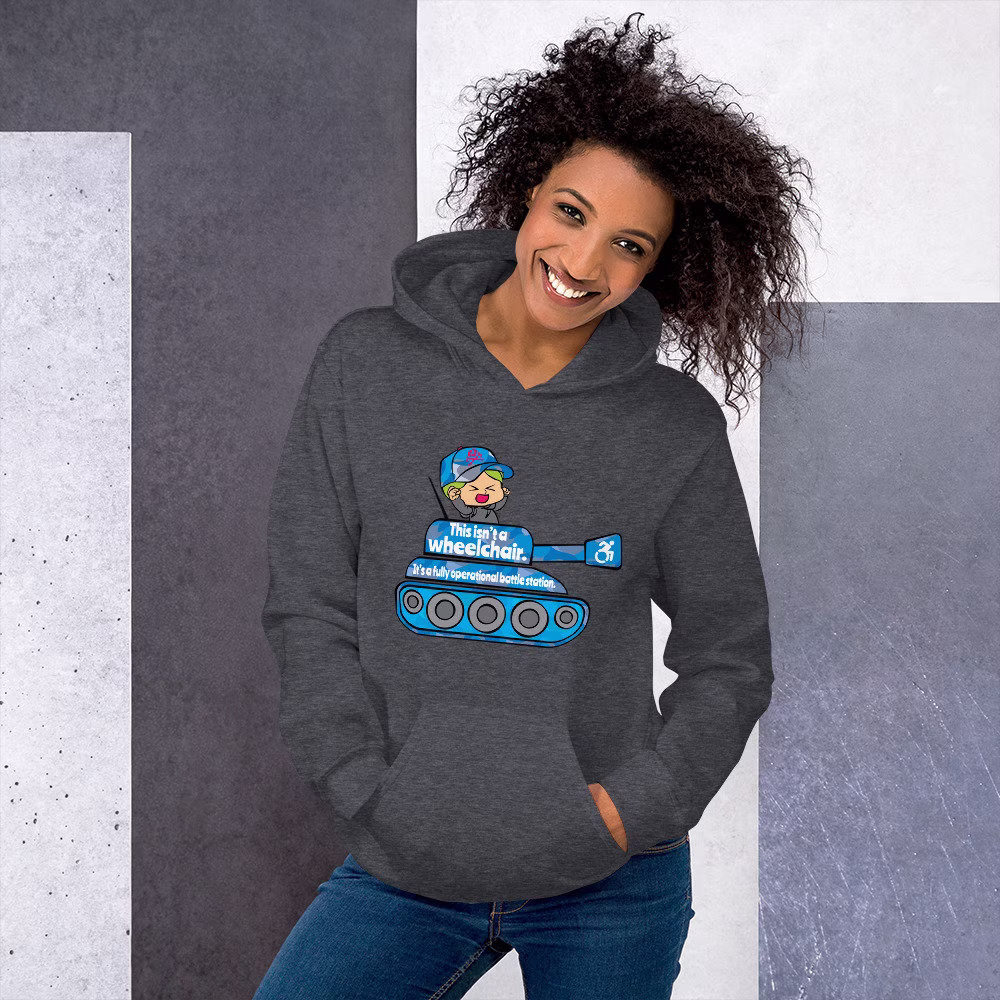 Wheelchair Battle Station Unisex Hoodie, Tank Gift