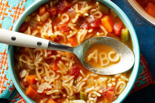 Vegetable Beef Alphabet Soup