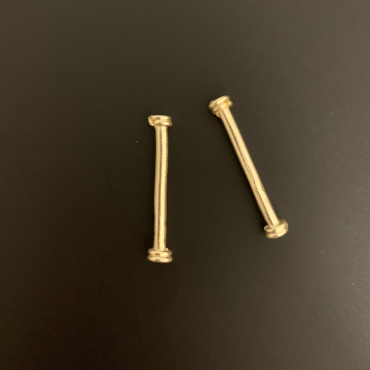 A Pack Of 20 Pcs . Seamless Tubes, Gold Finish & Silver Plated E-Coated, Handmade, Tubes Size 26mmx4mm G1002
