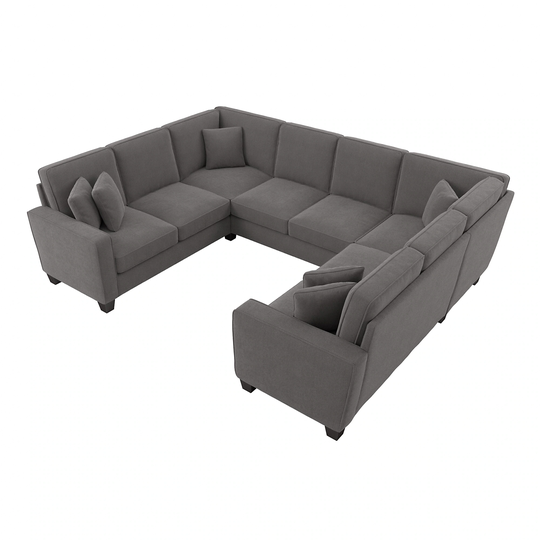 Bush Furniture Stockton Modern French Gray Herringbone Fabric Polyester/Blend Sectional | SNY112SFGH-03K