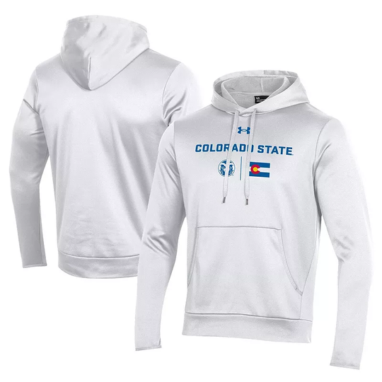 Men's Under Armour White Colorado State Rams Pride Pullover Hoodie, Size: Small