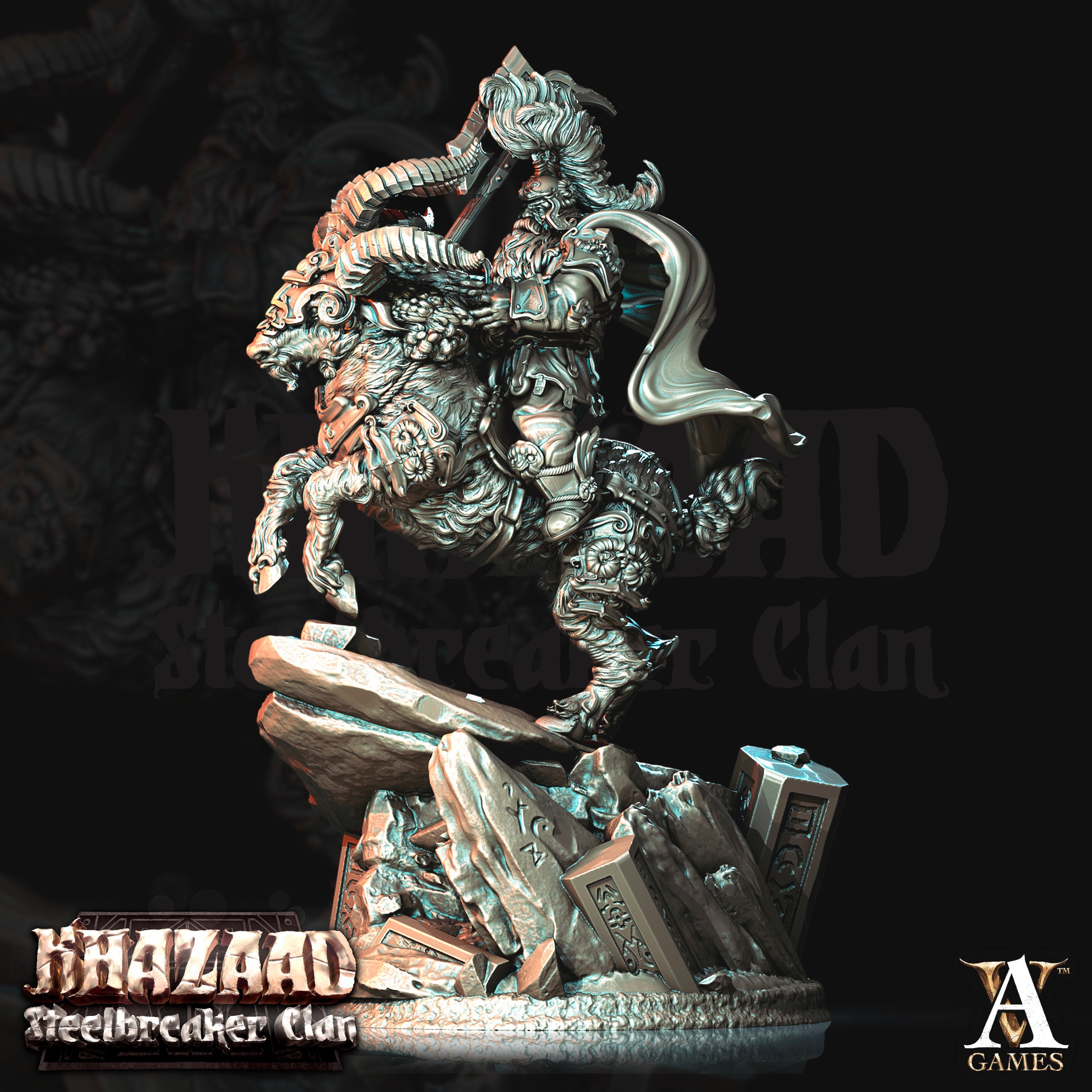steelbreaker Warriors Ram Riders - Khazaad Clan Archvillain Games