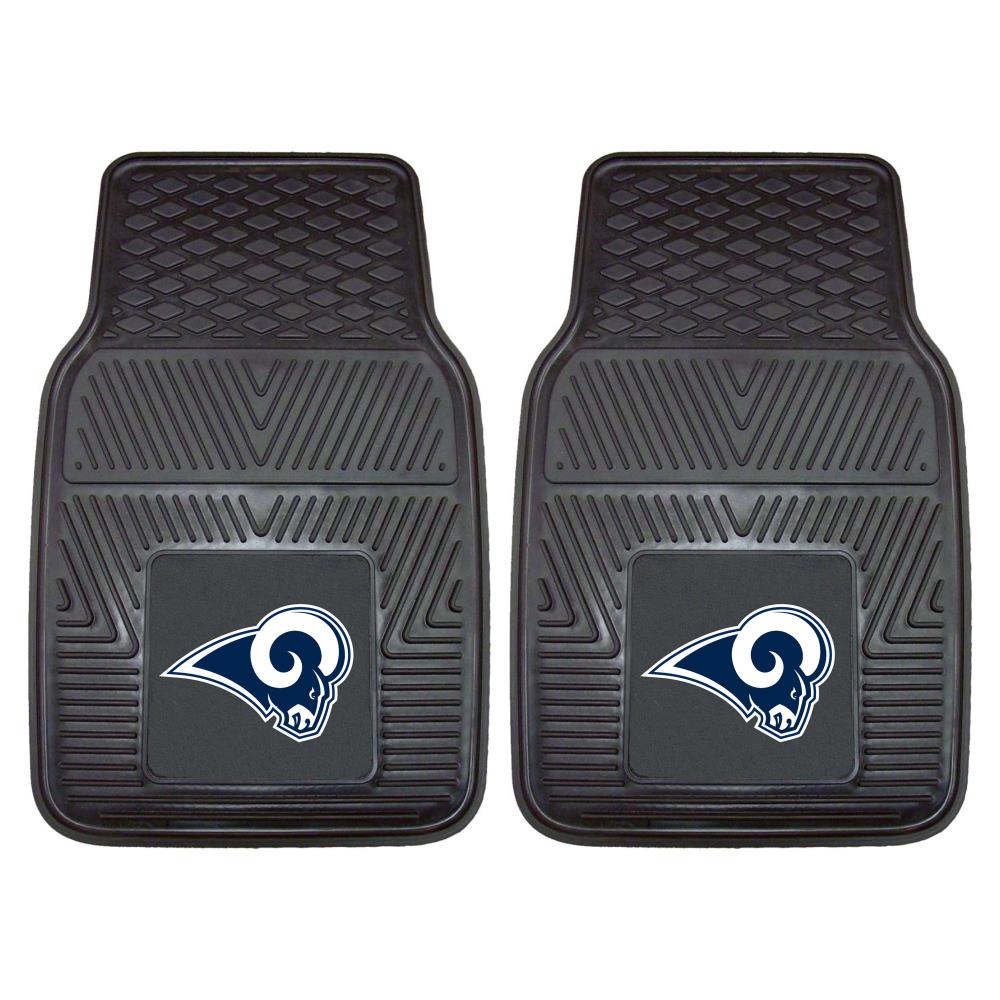 FANMATS Los Angeles Rams Vinyl 2-Pack Floor Mats in Black | 8906