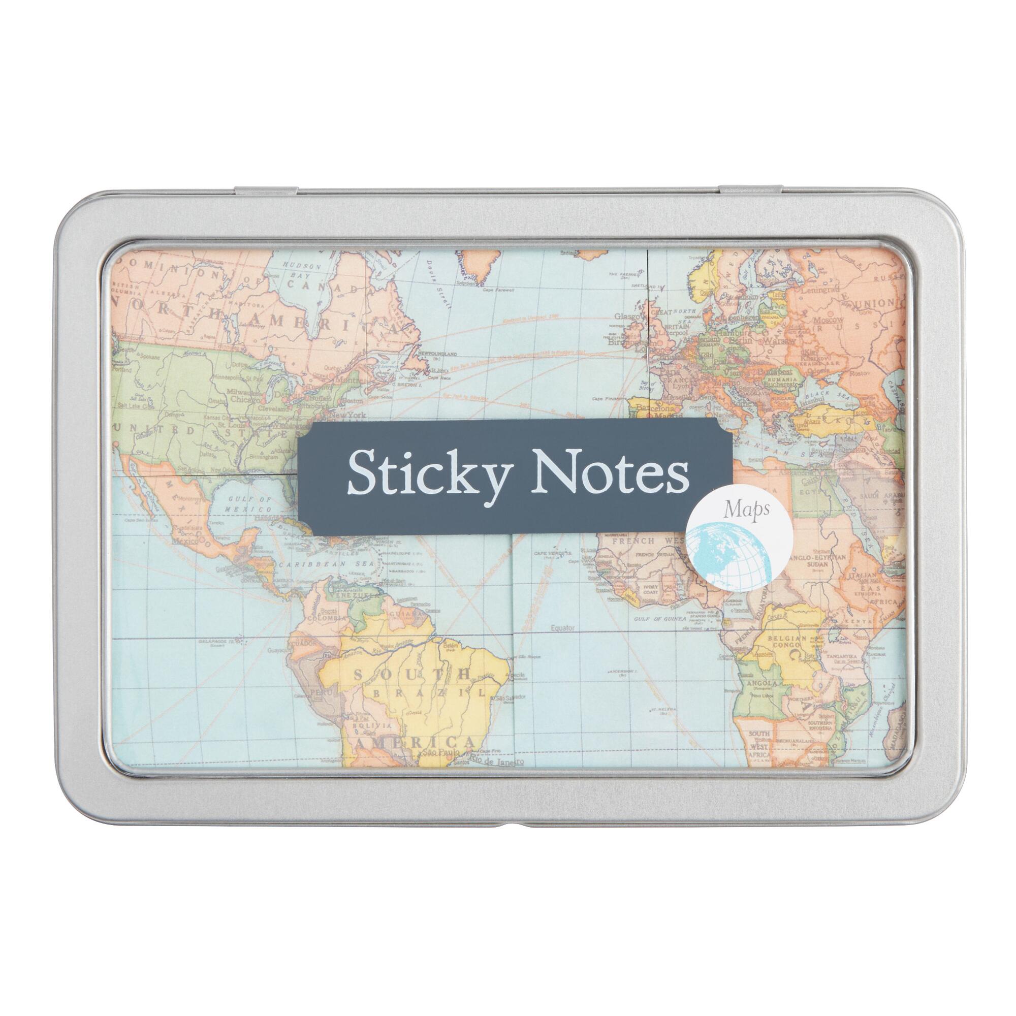 Vintage Maps Sticky Notes by World Market