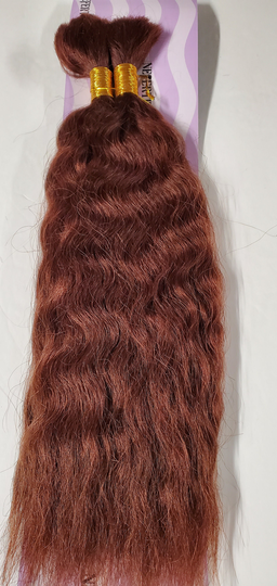 Human Hair Blended Super Wave Bulk; Wet & Wavy; Tangle-Free; French Refined; For Braiding; Women; Nefertiti