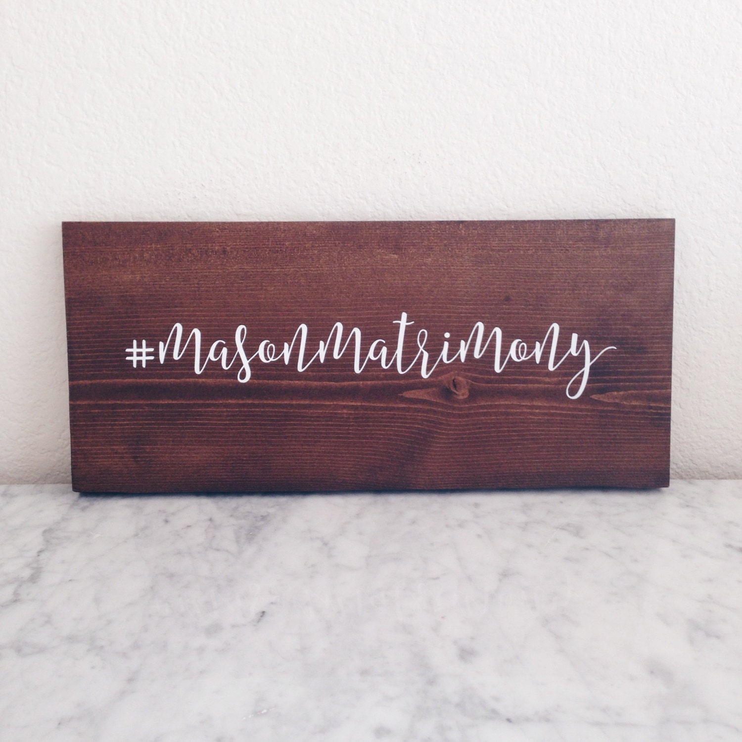 Hashtag Wedding Sign, Custom Signage, Rustic Signs