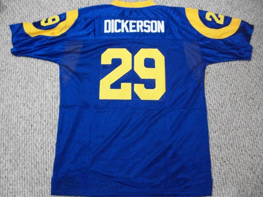 Eric Dickerson Rams Unsigned Custom Blue Sewn New Football Jersey Size S, M, L, Xl, 2Xl, 3Xl