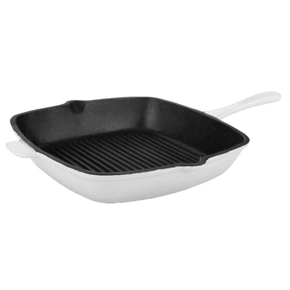 BergHOFF Neo 11-in Cast Iron Grill Pan in White | 2218501
