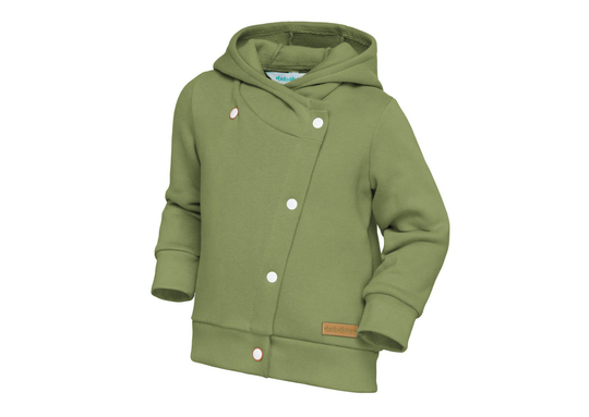Boy's Khaki Jacket, Olive Children's Jacket With A Hood, Spring Sweatshirt, Girl's Green Hoodie
