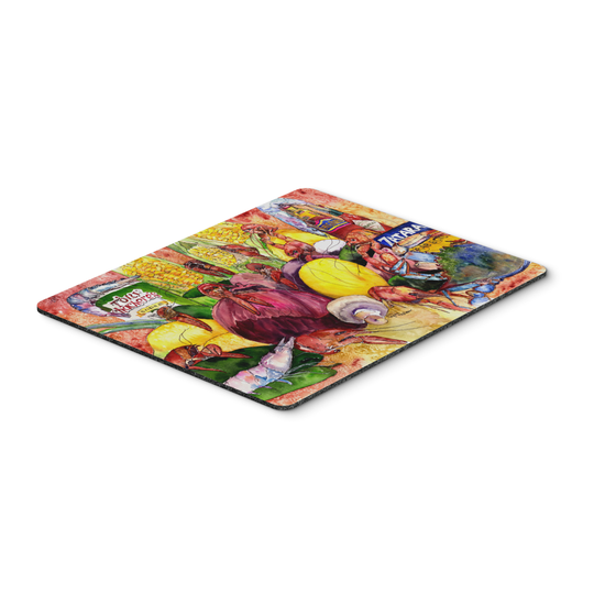 Caroline's Treasures 8698MP Crawfish with Spices and Corn Mouse Pad, Hot Pad or Trivet, Large, multicolor