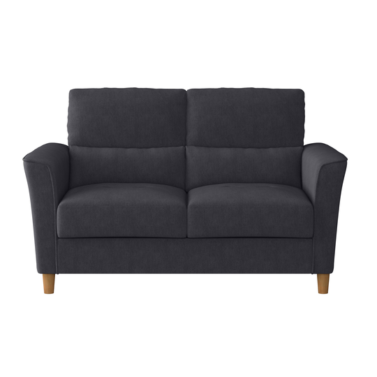 CorLiving Georgia Casual Dark Grey Polyester/Blend Loveseat in Gray | LGA-201-L