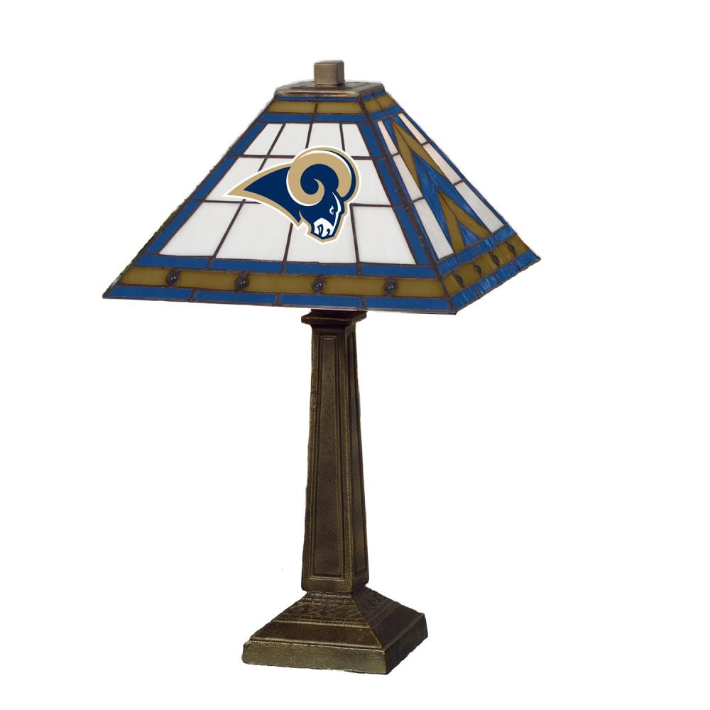 The Memory Company Los Angeles Rams 23-in Team Table Lamp with Glass Shade | NFL-LAR-290