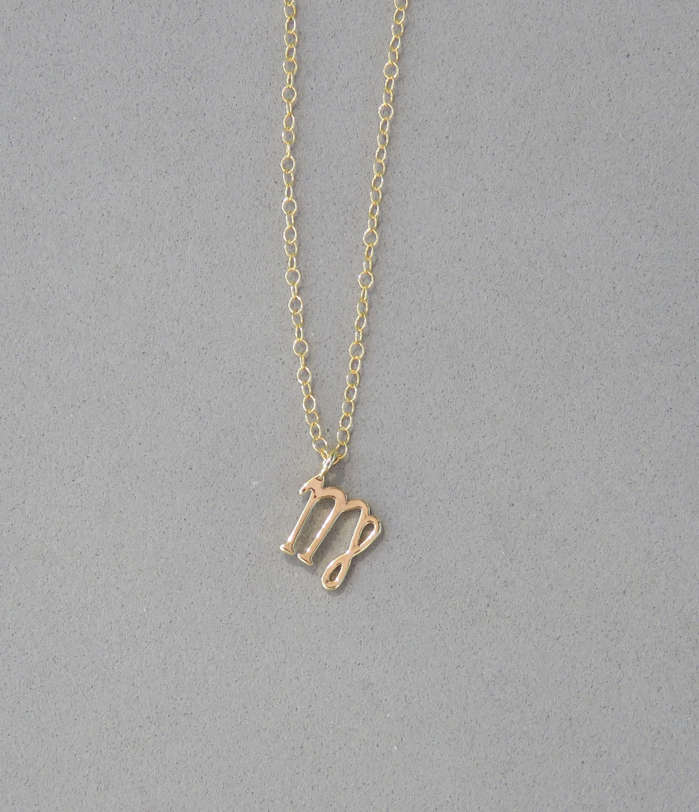Gold Plated Virgo Pendant Necklace 453