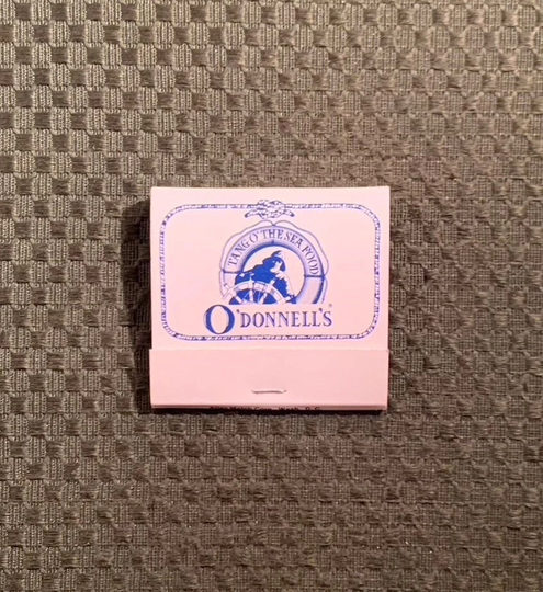Vintage Matchook, O Donnells Seafood, Restaurant, Bethesda, Maryland, with 30 Match Sticks, Free Ship in Usa