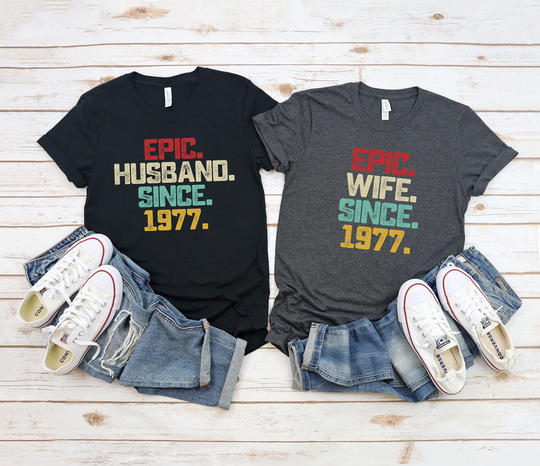45Th Anniversary Gift For Him, For Couple, Wedding Shirt Her, Gifts Husband & Wife, Parents