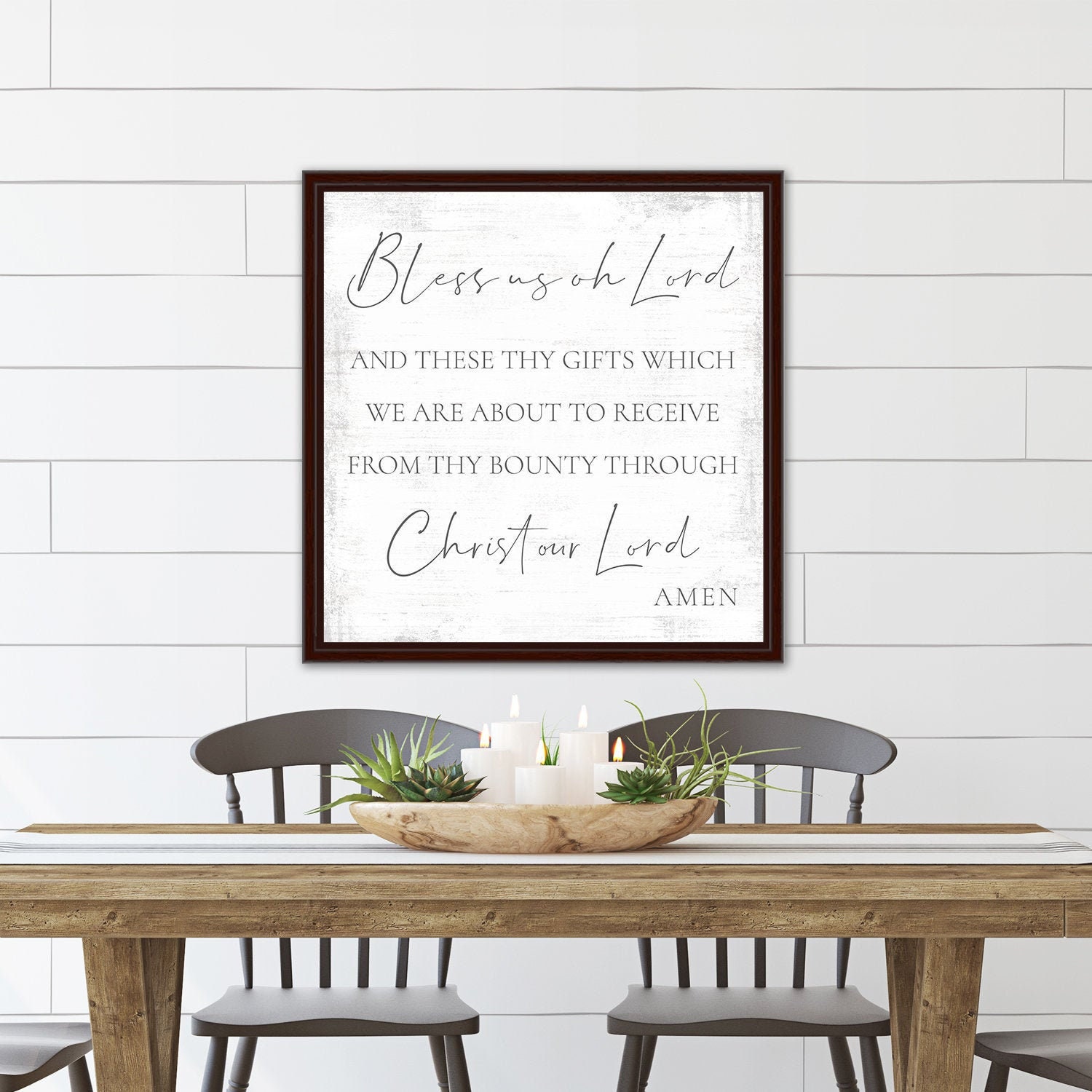 Bless Us Oh Lord Sign | For These Thy Gifts