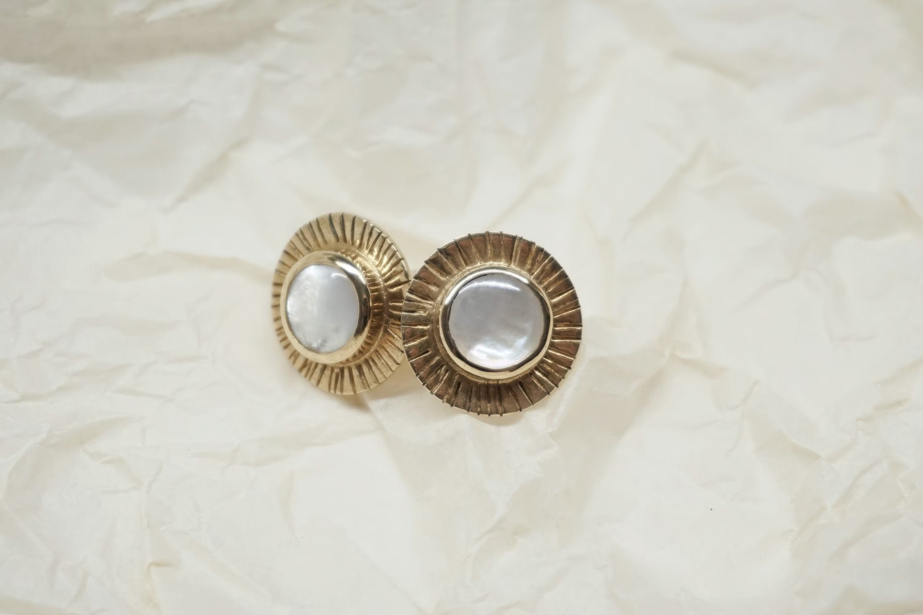 Mother Pearl Stud Earrings, Delicate Minimalist Earring, Metalsmith Jewelry, Mom Birthday Gift, Graduation Gift For Her Jewelry
