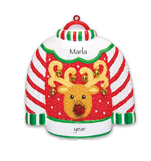 Christmas Sweater | Reindeer Ornament Ugly Sweater-Party Sweaters Ornaments Gift Stocking Stuffer