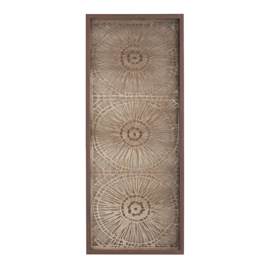 Espresso Rice Paper Shadow Box Wall Art: Brown/Natural - Natural Fiber - Oversized by World Market