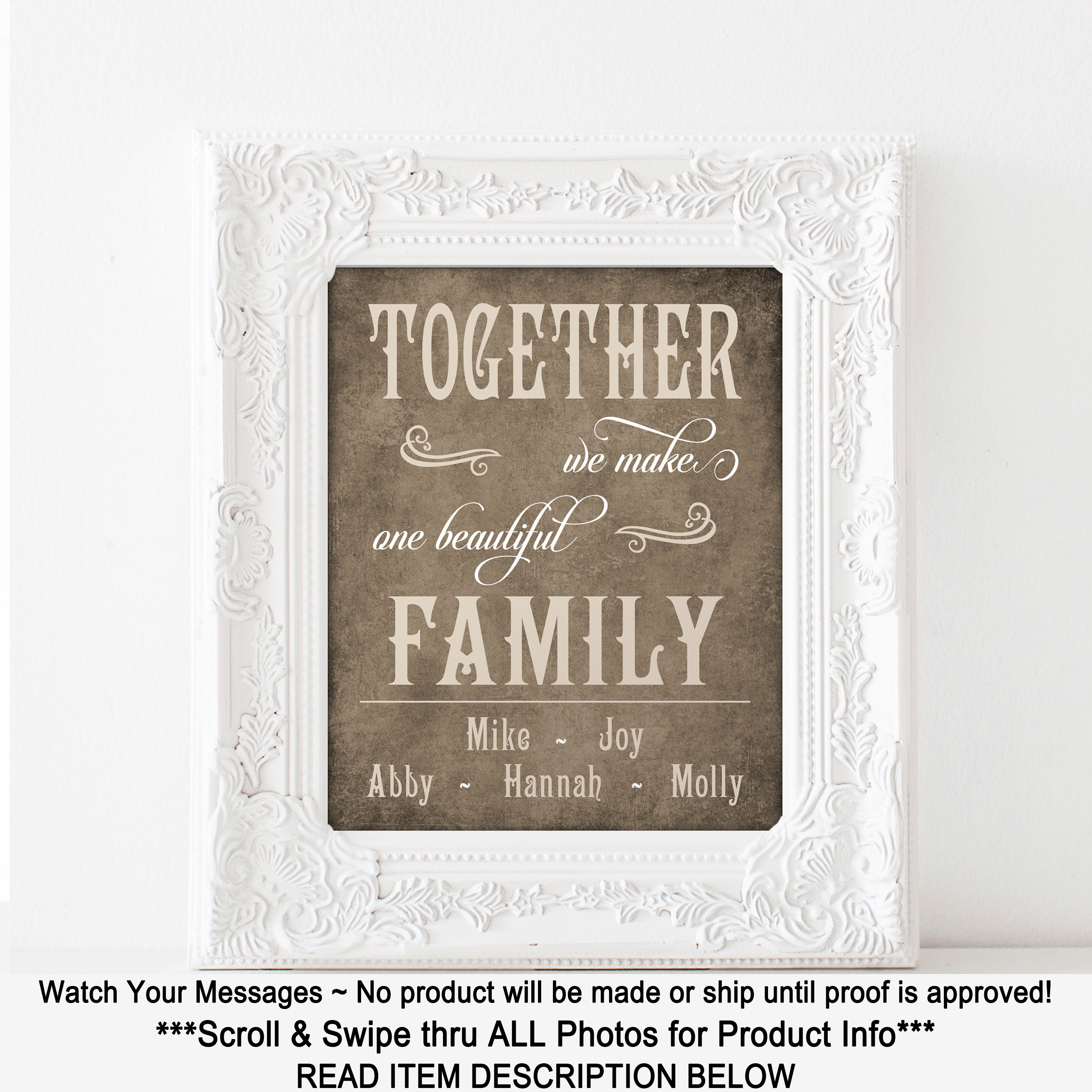Blended Family Sign For Combined Family, Large Wedding Gifts, Together We Make A Digital Print, Step Printable
