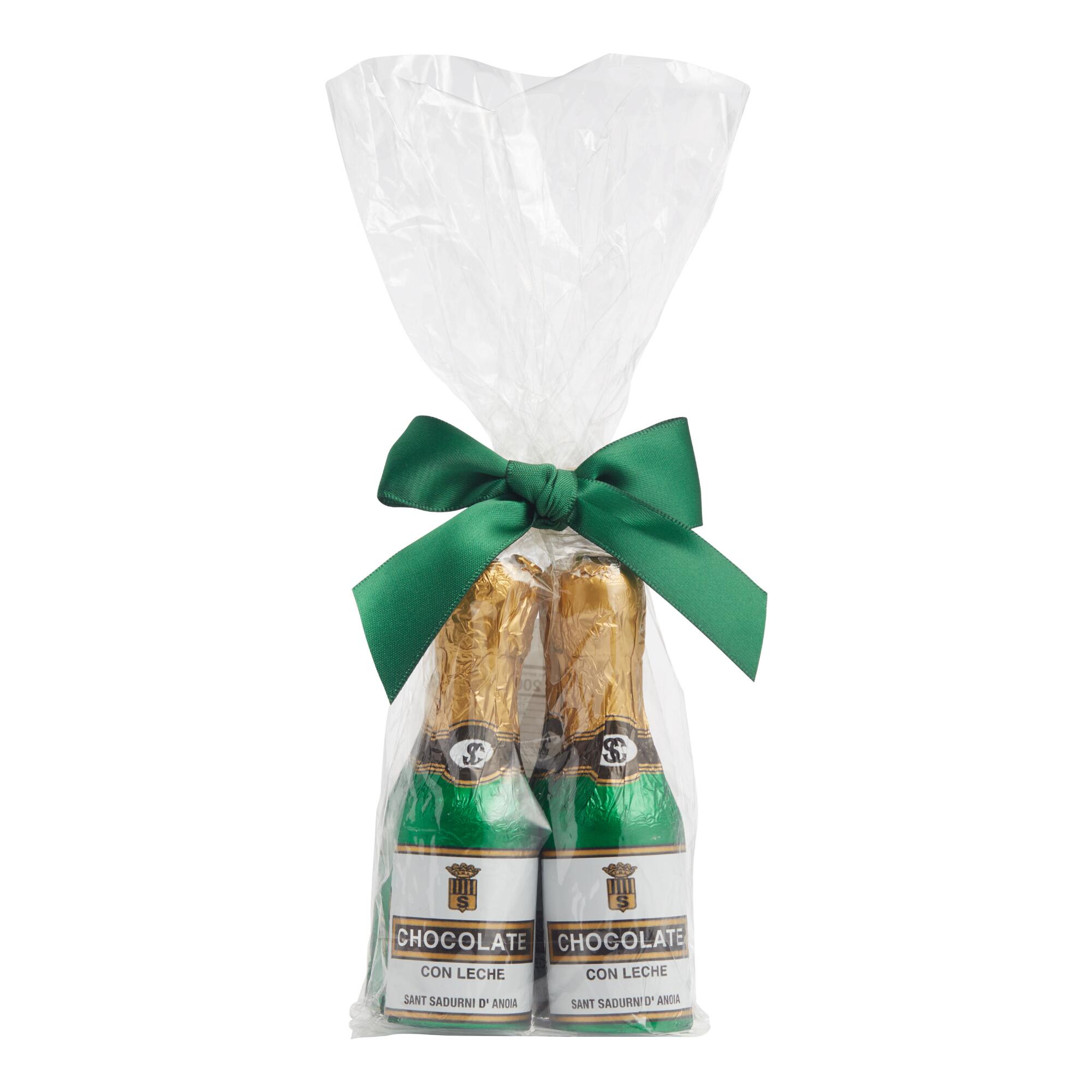 Simon Coll Milk Chocolate Champagne Bottles 4 Pack by World Market